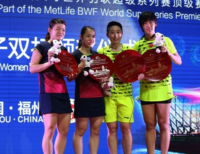 松友/高橋組、女子ダブルスで優勝逃す 中国オープン