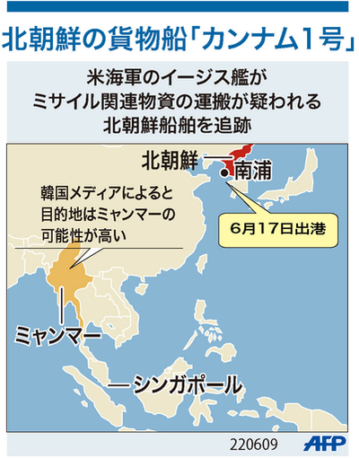 【図解】北朝鮮の貨物船「カンナム1号」