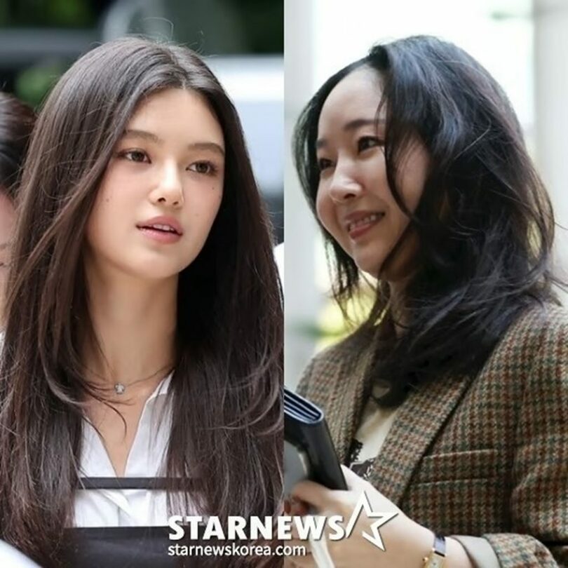 NewJeansダニエルとミン・ヒジン前ADOR代表(c)STARNEWS