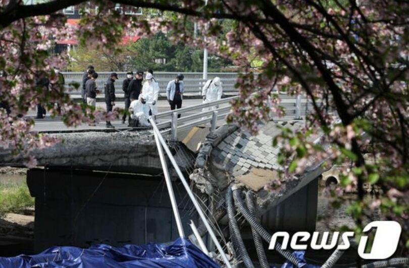 韓国・歩道部分崩落の橋、設計企業は業務2年後に廃業 写真枚 国際ニュース:AFPBB News