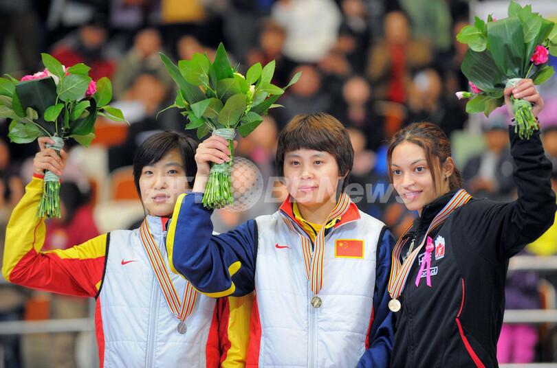 オウ・モウ ショートトラック世界選手権2008・女子500メートルで優勝