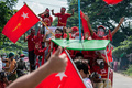 ミャンマー・ヤンゴンで開催された国民民主連盟（NLD）の選挙集会（2020年10月25日撮影）。(c)Sai Aung Main / AFP