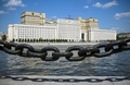 ロシア・モスクワにある国防省の建物（2023年5月26日撮影、資料写真）。(c)Alexander NEMENOV / AFP