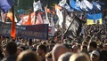ロシアの首都モスクワ（Moscow）中心部で行われた反戦デモ（2014年9月21日撮影）。(c)AFP/VASILY MAXIMOV