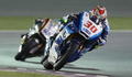 世界ロードレース選手権（WGP 2013）開幕戦カタールGP、Moto2クラス決勝。レースに臨むイタルトランス・レーシングチーム（Italtrans Racing Team）の中上貴晶（Takaaki Nakagami、2013年4月7日撮影）。(c)AFP/AL-WATAN DOHA/KARIM JAAFAR