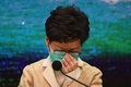 香港で記者会見に臨む林鄭月娥（キャリー・ラム）行政長官（2020年1月31日撮影、資料写真）。(c)Philip FONG / AFP