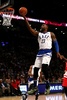 NBAオールスターゲーム2016。レイアップシュートを狙うクリーブランド・キャバリアーズのレブロン・ジェームズ（2016年2月14日撮影）。(c)AFP/Getty Images/Elsa