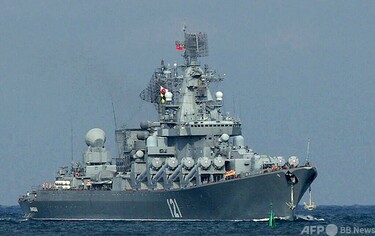 ロシア黒海旗艦が沈没 ウクライナはミサイル攻撃主張 写真3枚 国際