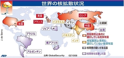 【図解】世界の核拡散状況
