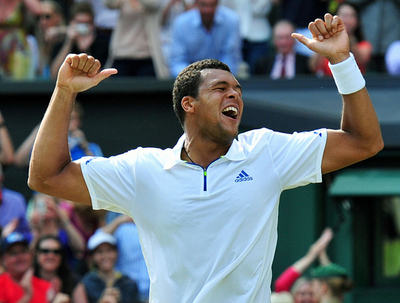 ツォンガ 大逆転でフェデラー下し4強進出、ウィンブルドン男子