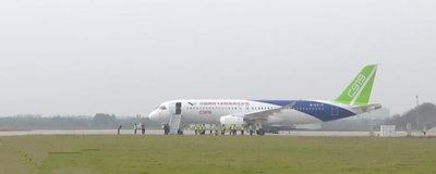 中国国産大型旅客機C919の初の注文が成立