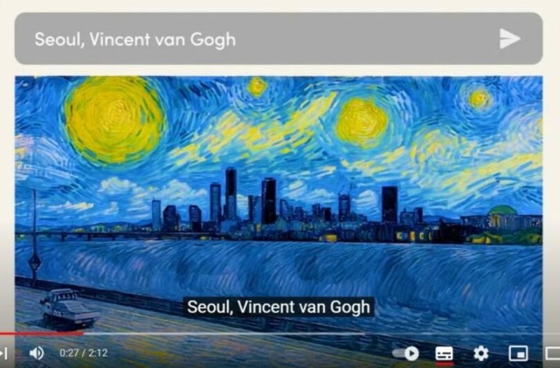 ゴッホの画風で描いたソウル漢江の夜景（写真=観光公社のユーチューブチャンネル）(c)MONEYTODAY