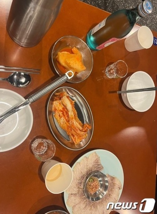 ソウル市内のある持ち込みフリーのスンデクッパ店(c)news1