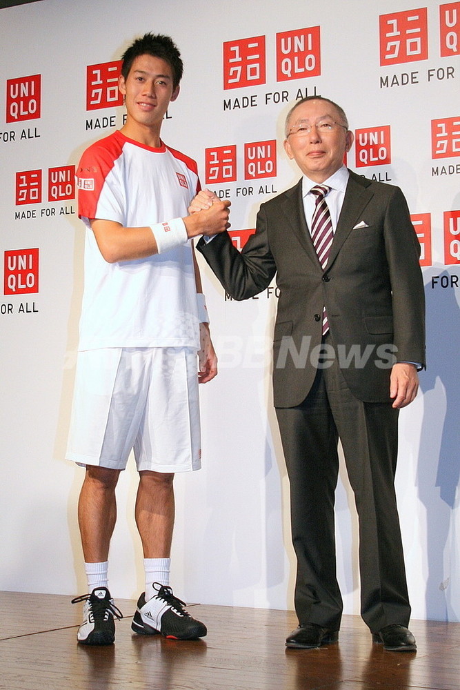 ユニクロ、プロテニスプレーヤーの錦織圭とスポンサー契約 共に世界1位