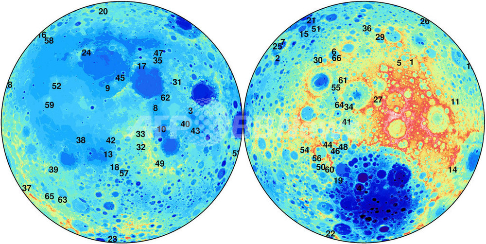 月面の 隠れたクレーター を可視化 豪研究 写真2枚 国際ニュース Afpbb News