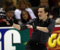 フィギュアスケート全米選手権（2013 Prudential U.S. Figure Skating Championships）、男子シングル・ショートプログラム（SP）。ポーズをとるジェレミー・アボット（Jeremy Abbott、2013年1月25日撮影）。(c)AFP/Getty Images/Jonathan Daniel
