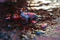 メキシコ西部シナロア州クリアカンで、血だまりの中に落ちた薬きょう（2019年10月17日撮影）。(c)RASHIDE FRIAS / AFP