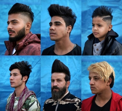 「革命の場」で反骨精神示す髪形が流行 反政府デモ続くイラク