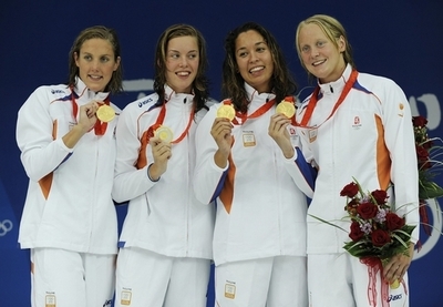 オランダ 女子4x100メートルリレーを五輪記録で制す