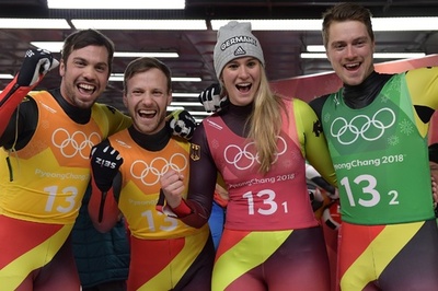 ドイツがリュージュ競技席巻、チームリレーも制し3冠 平昌五輪