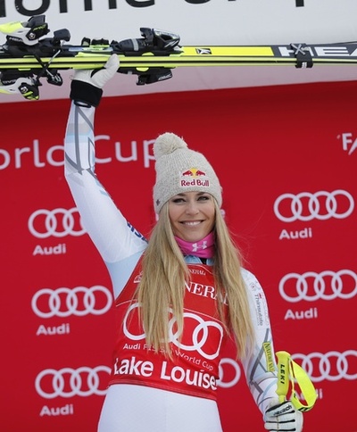 ボンが得意のレイクルイーズで滑降を制す、アルペンスキーW杯