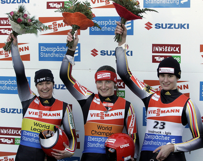 リュージュW杯・第4戦 ヒュフナーが女子・一人乗りを制す