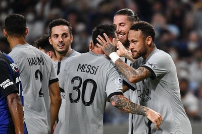 PSGが大勝で日本ツアー締めくくる メッシとネイマール躍動