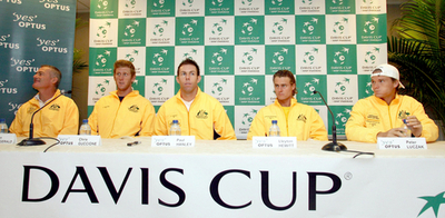 ＜男子テニス 07デビスカップ＞オーストラリアチーム ベルギー戦を控え記者会見に出席 - ベルギー