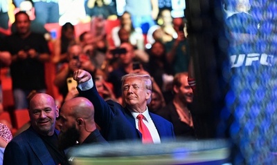 トランプ氏、総合格闘技UFC観戦