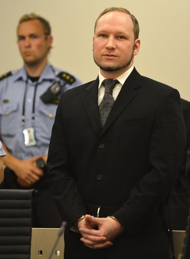 ノルウェー銃乱射事件、被告に禁錮21年
