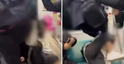 ソウル地下鉄、泥酔男性、つり革つかんで中学生に飛び蹴り、全治2週間…逮捕