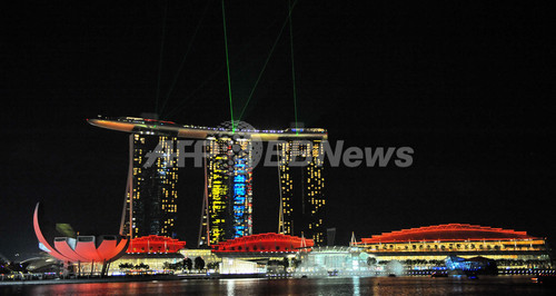 シンガポール金融街の夜景 写真3枚 ファッション ニュースならmode Press Powered By Afpbb News