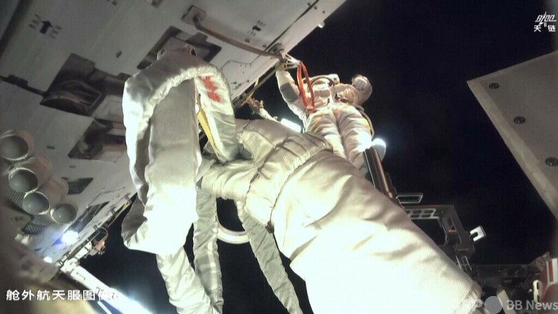中国の有人宇宙船「神舟20号」乗組員 宇宙ステーションで4回目の船外作業を実施