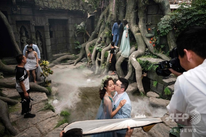 中国で結婚式の前撮りブーム 活気づくブライダル産業 写真34枚 国際ニュース Afpbb News