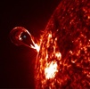 太陽の爆発現象（2014年10月22日提供）。(c)AFP/CNRS-Ecole Polytechnique/TAHAR AMARI