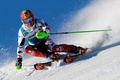 2013-14アルペンスキーW杯、男子回転第4戦。試技に臨むマルセル・ヒルシャー（Marcel Hirscher、2014年1月12日撮影）。(c)AFP/FABRICE COFFRINI