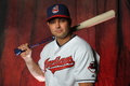 米大リーグ（MLB）のクリーブランド・インディアンス（Cleveland Indians）は19日、キャンプ地のアリゾナ（Arizona）州グッドイヤー（Goodyear）でメディア向けのフォトデーを開催した。

ポーズをとるニック・スウィッシャー（Nick Swisher、2013年2月19日撮影）。(c)AFP/Getty Images/Rich Pilling