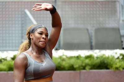 セレーナが大腿部の故障で棄権、マドリード・オープン