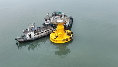 中国初の片側アンカー式インテリジェント自動観測ブイが配置完了