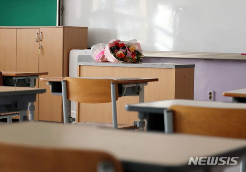 ソウル市龍山区のある小学校教室(c)NEWSIS