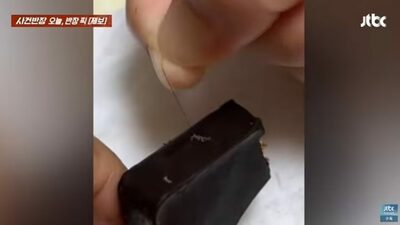 韓国で大人気「ドバイチョコレート」やっと入手したのに…中に「細くて黒い異物」、なかなか取れず