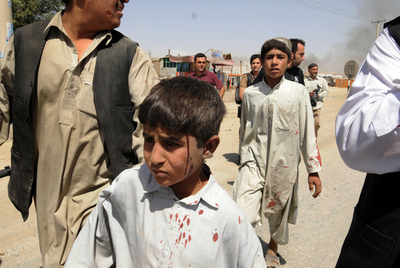 アフガン大統領選直前、タリバン自爆攻撃などで21人死亡