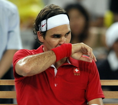 フェデラー ブレークに敗れ準々決勝敗退