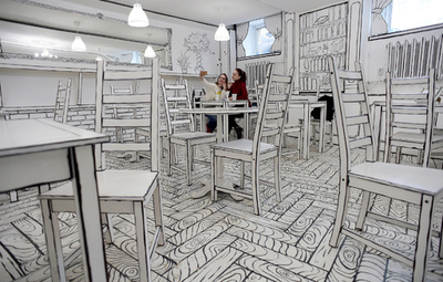 【今日の1枚】トリックアート？ ロシアの喫茶店