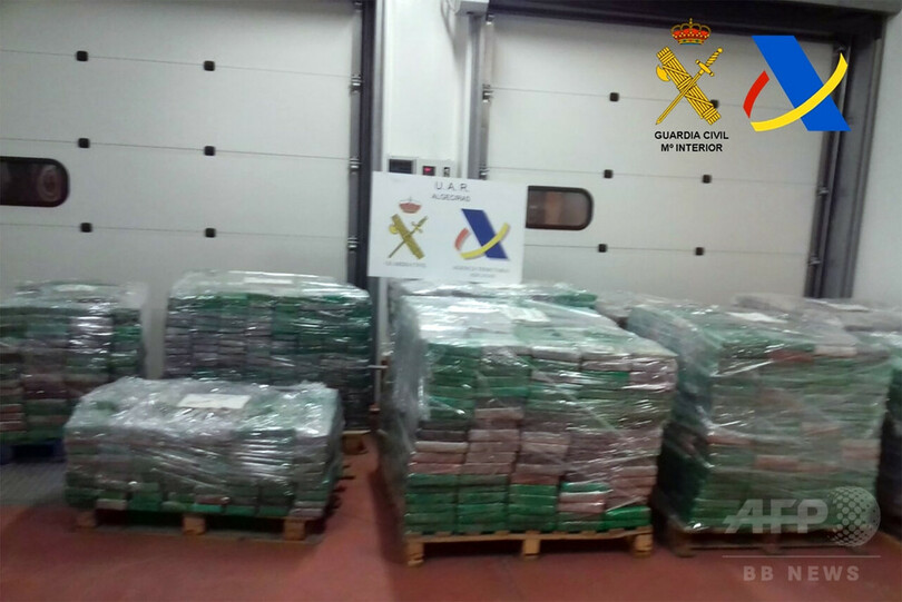 スペインで約6トンのコカイン押収、「欧州最大規模」