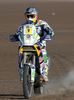 ダカールラリー2010（%%Dakar Rally 2010%%）第7ステージ（イキケからアントファガスタ、競技区間600キロメートル（総距離641キロメートル））。6時間34分43秒を記録し、二輪部門で2位に入った%%KTM%%のマルク・コマ（%%Marc Coma%%）。（2010年1月8日撮影）(c)AFP/GABRIEL BOUYS