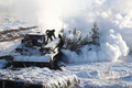 ベラルーシ国内で行われた、同国とロシアの合同軍事演習（2022年2月12日撮影、資料写真）。(c)Leonid SHCHEGLOV / BELTA / AFP