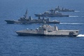 南シナ海で実施された日米豪比の共同訓練の様子。オーストラリア軍提供（2024年4月7日撮影、8日提供）。(c)Leo BAUMGARTNER / AUSTRALIAN DEPARTMENT OF DEFENCE / AFP
