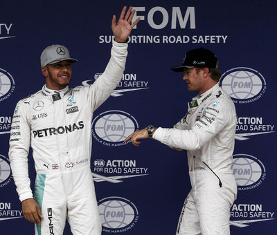 逆転王者目指すハミルトン、ロズベルグを抑えPP獲得 ブラジルGP