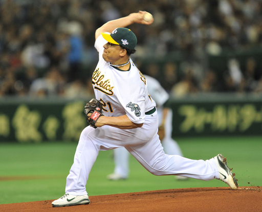 アスレチックスが一発攻勢で逆転勝ち、イチローは無安打に終わる 写真 